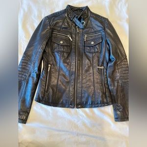 Michael Kors Leather Moto Jacket